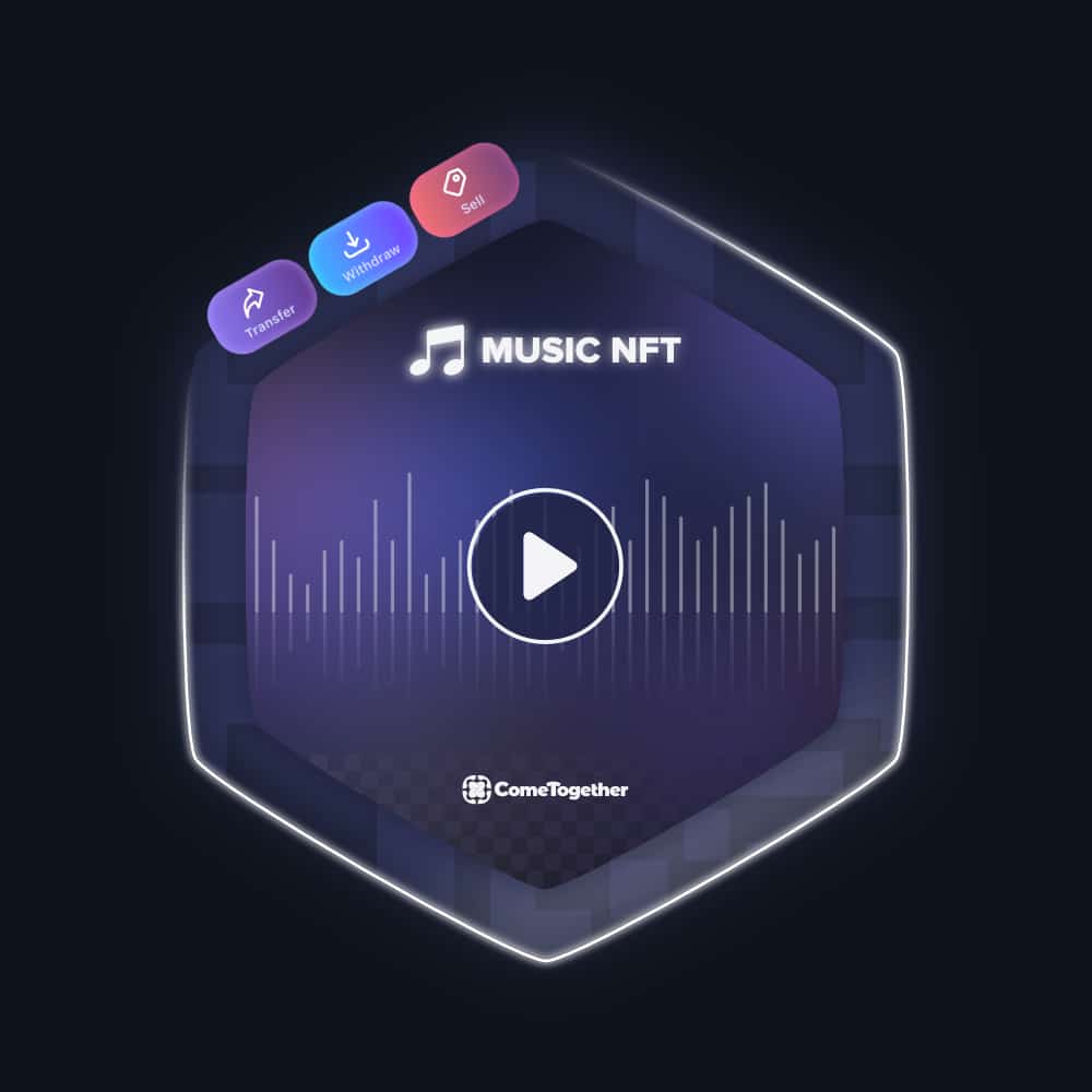 Music NFT visual with a play button to explain their is sound associated with this