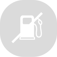 Icon of a gas pump with a diagonal line crossing it out