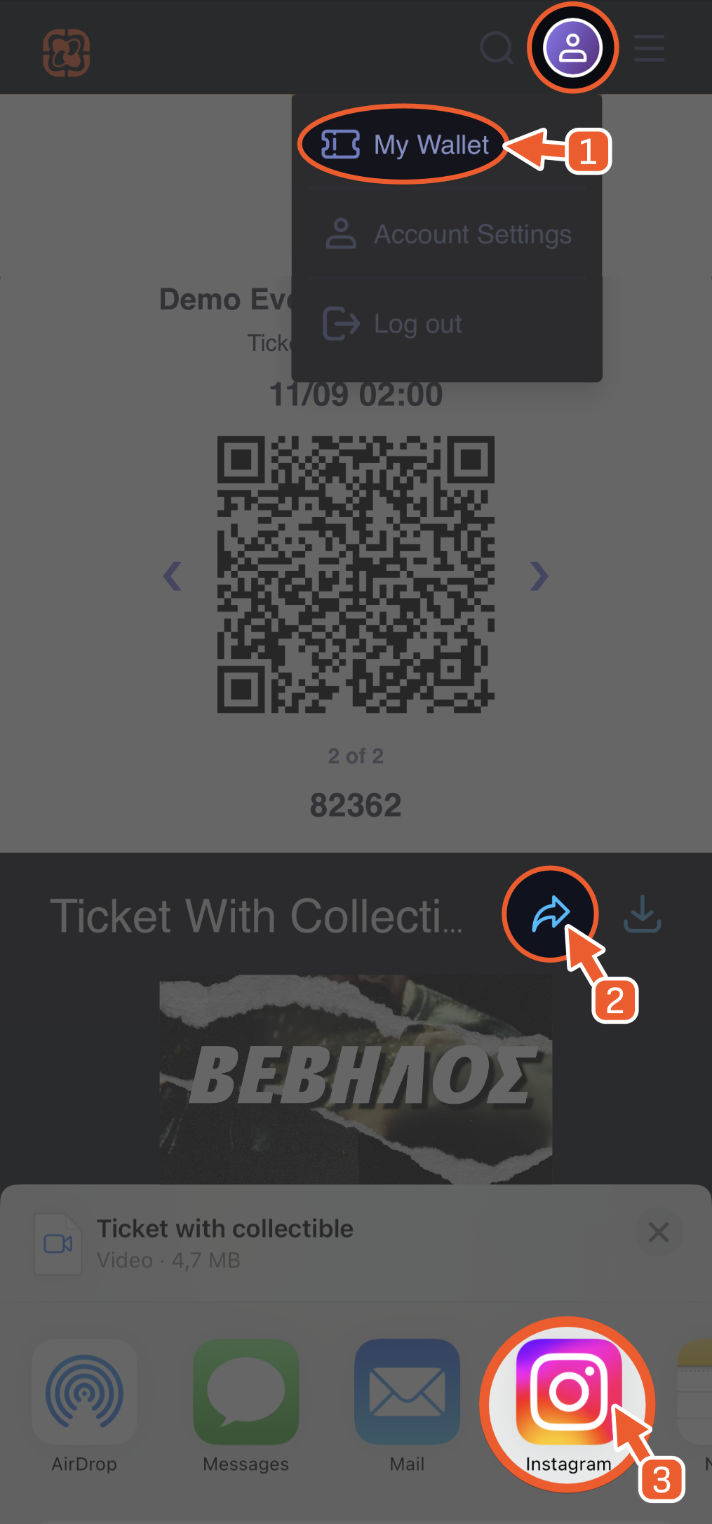 collectible share steps